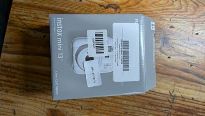 a box with a barcode on it sitting on a table