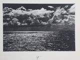 an image of a black and white photo of a large body of water