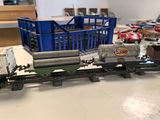a toy train that is sitting on a table