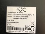 a close up of a black box with a label on it