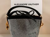 Sac seau en tweed noir et blanc Alexander Vauthier