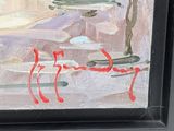 a picture of a painting of a man on a skateboard