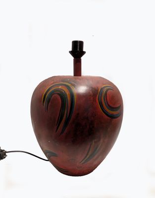Hugh WEISS (1925-2007) Pied de lampe en métal de motifs poly…