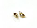 pair of gold plated earrings on a white background