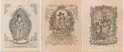 trois dessins représentant une femme et un homme assis sur une chaise