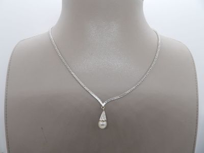 gros plan d'un torse de mannequin portant un collier