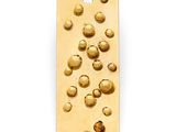 an image of a gold plated pendant with small bubbles on it