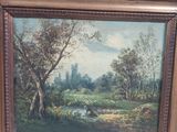 an image of a painting of a man and a woman in a field