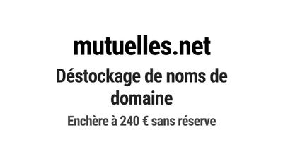 Nom de domaine mutuelles.net. Catégorie: Santé et médical.
