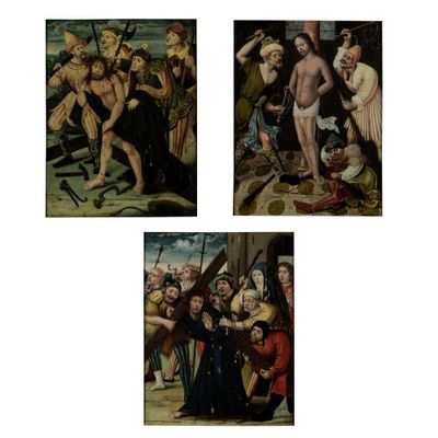 quatre tableaux représentant un tableau où l'on voit un homme être sorti d'un bateau