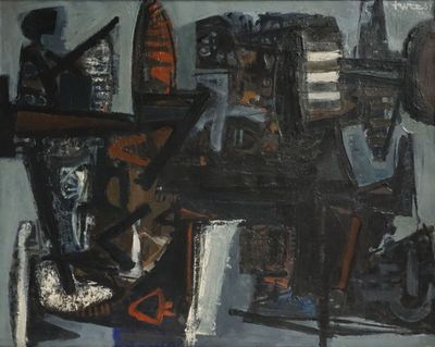an image of a painting of various objects on a table