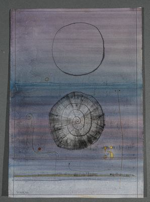 dessin représentant un coquillage dessiné sur une feuille de papier