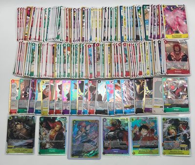 a lot of cards on the table with a lot of them