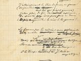 un vieux bout de papier sur lequel figurent des notes manuscrites