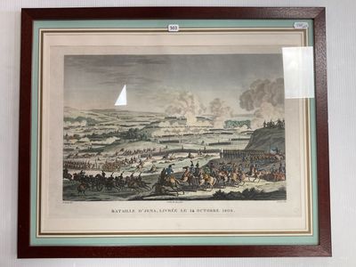Gravure en couleur "Bataille d'Iéna, livrée le 14 octobre 18… - Photo 1