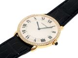 cartier a lady ' s 18ct gold diamond set wristwatch