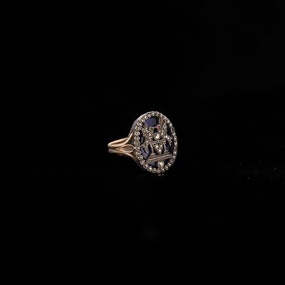 Bague ouvrante en or 18k (750e) et argent (800e), composée d… - Photo 1