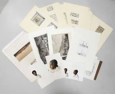 Ensemble d'environ 35 gravures anciennes (XVIIe siècle au XI…