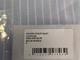 a close up of a label on a shirt