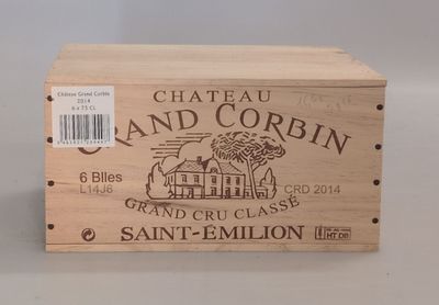 a wooden box with a wine label on it