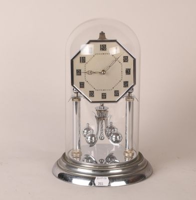 Pendule électrique 800 jours brevetée sous globe. Style Art …