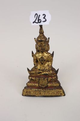 Bouddha en bronze doré du Royaume de Siam, Période Rattanoko…