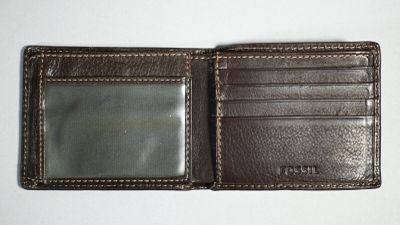 FOSSIL Portefeuille en cuir marron