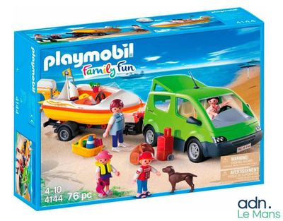 Coffret Playmobil 4144 - Voiture familiale avec remorque por…