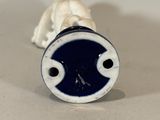 porcelain figurine of an elephant with a blue and white face