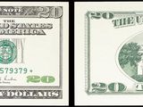 deux photos d'un billet d'un dollar sur lequel figure le portrait d'un président