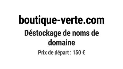 Nom de domaine boutique-verte.com.