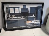 a picture of a picture of a kitchen in a picture frame