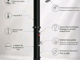 un schéma représentant une pomme de douche, accompagné d'instructions