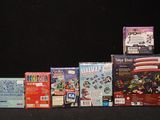 a lot of different toys and games on the table