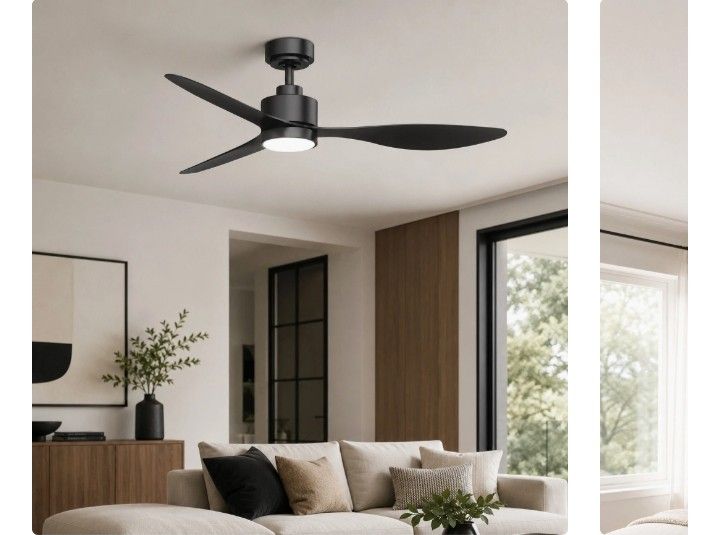 ventilateur de plafond à 3 pales avec éclairage LED et téléc…