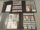 a lot of different stamps on the pages of a book