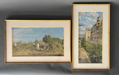 ECOLE MODERNE "Paysage rural", "Bord de quai" et "Arbres en …