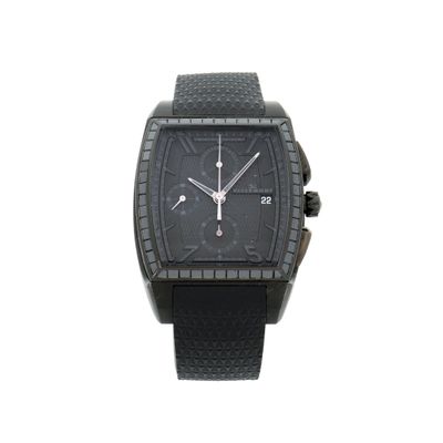 une image représentant une montre noire sur fond blanc