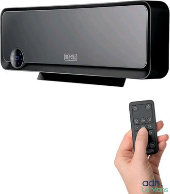 Chauffage Céramique Mural BLACK ET DECKER 2000W - ailette dé…