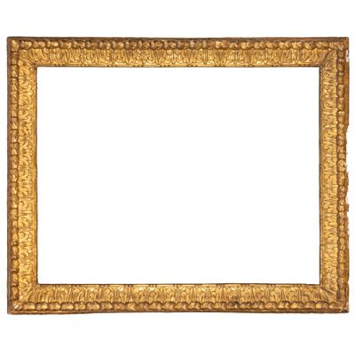 un cadre doré ancien sur fond blanc