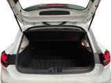 the back of a white car with its trunk open on a white background