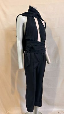 an image of a mannequin wearing a black jumpsuit