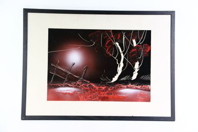 a picture of a painting hanging on a wall