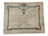 an old document with a picture of a horse on it