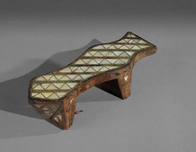 Socque ottomane de hammam en bois et nacre