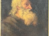 a painting of an old man with a long beard and a white beard