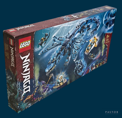 une boîte contenant un ensemble Lego Ninja