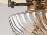 a light that has a glass shade on it