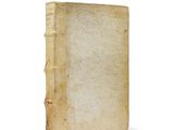 an old book on a white background with a blank page