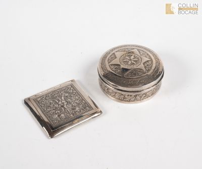 Ensemble de 2 boîtes argent p : 32,6 g